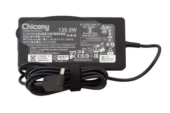 Блок питания (зарядка) для ноутбука Acer Predator, Aspire Nitro 135W CHICONY A18-135P1A (19.5V 6.92A 5,5мм*1,7мм) KP.1350H.005 Оригинал