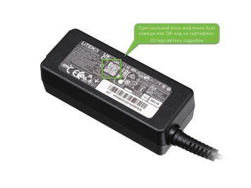 Блок живлення (зарядка) для ноутбука Acer LiteOn PA-1450-26 45W (19V 2.37А 5.5*1.7 мм) KP.04503.010 Оригінал від Acer, 45W, 19V, 2.37A, 5,5мм*1,7мм