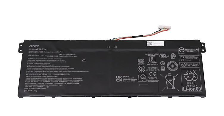 Батарея / AP19B5K / акумулятор для ноутбука Acer Aspire A315-55, A315-56, A315-57, A315-58, A315-59, Extensa EX215-53 3550mAh (KT.00305.011) Оригінал від Acer, 3550mAh